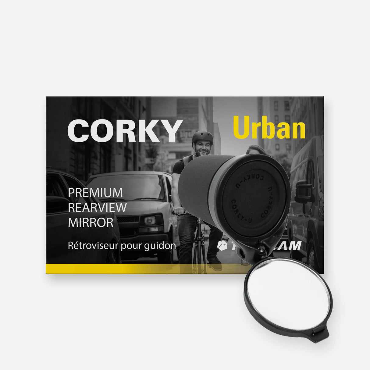 CORKY URBAN | Flat Bar Rearview Bike Mirror