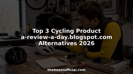 Cyclist inspecting multiple cycling helmets in workshop