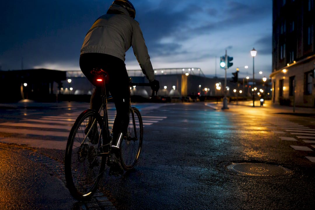 Cyclist showing visibility from multiple angles