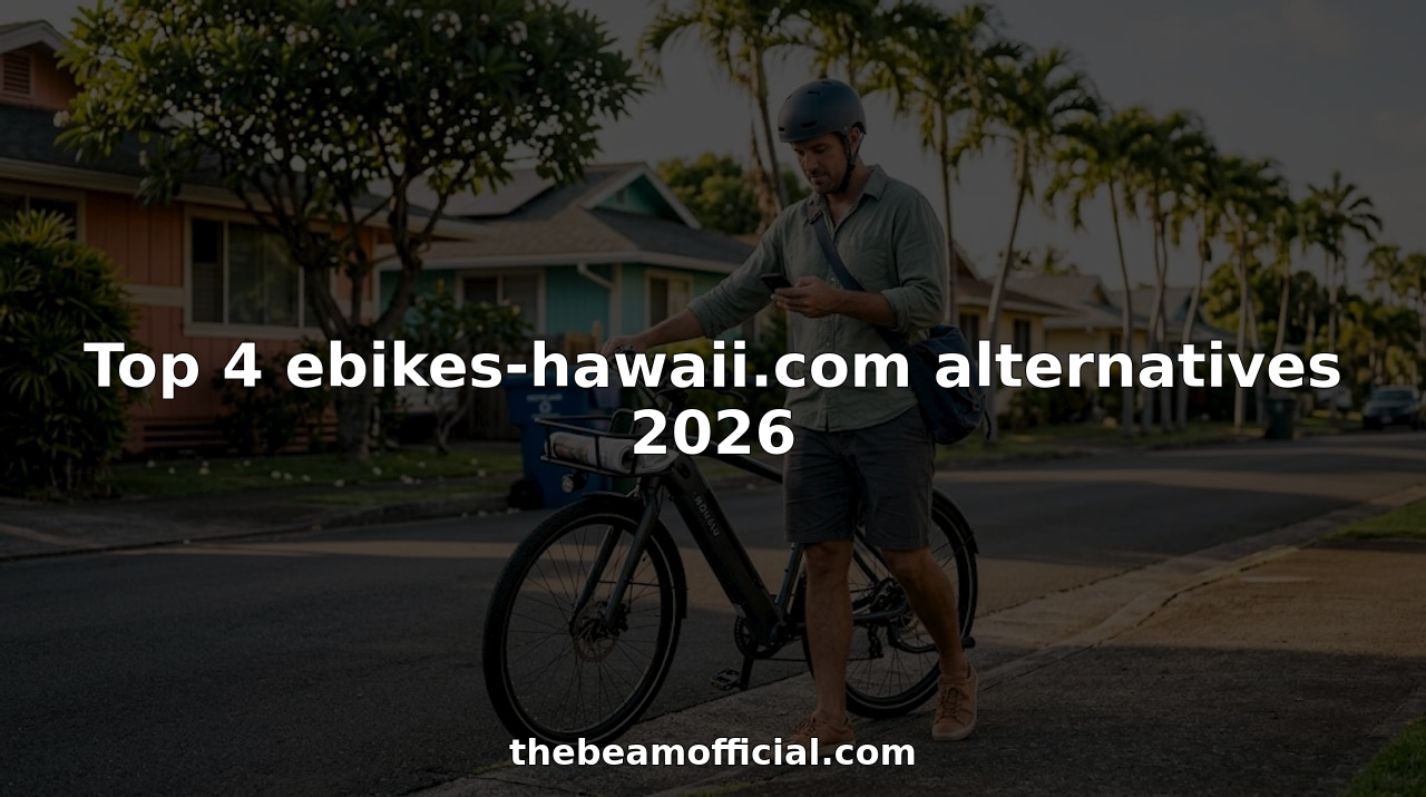 Un cycliste urbain consulte son téléphone pendant son trajet matinal à Hawaï.