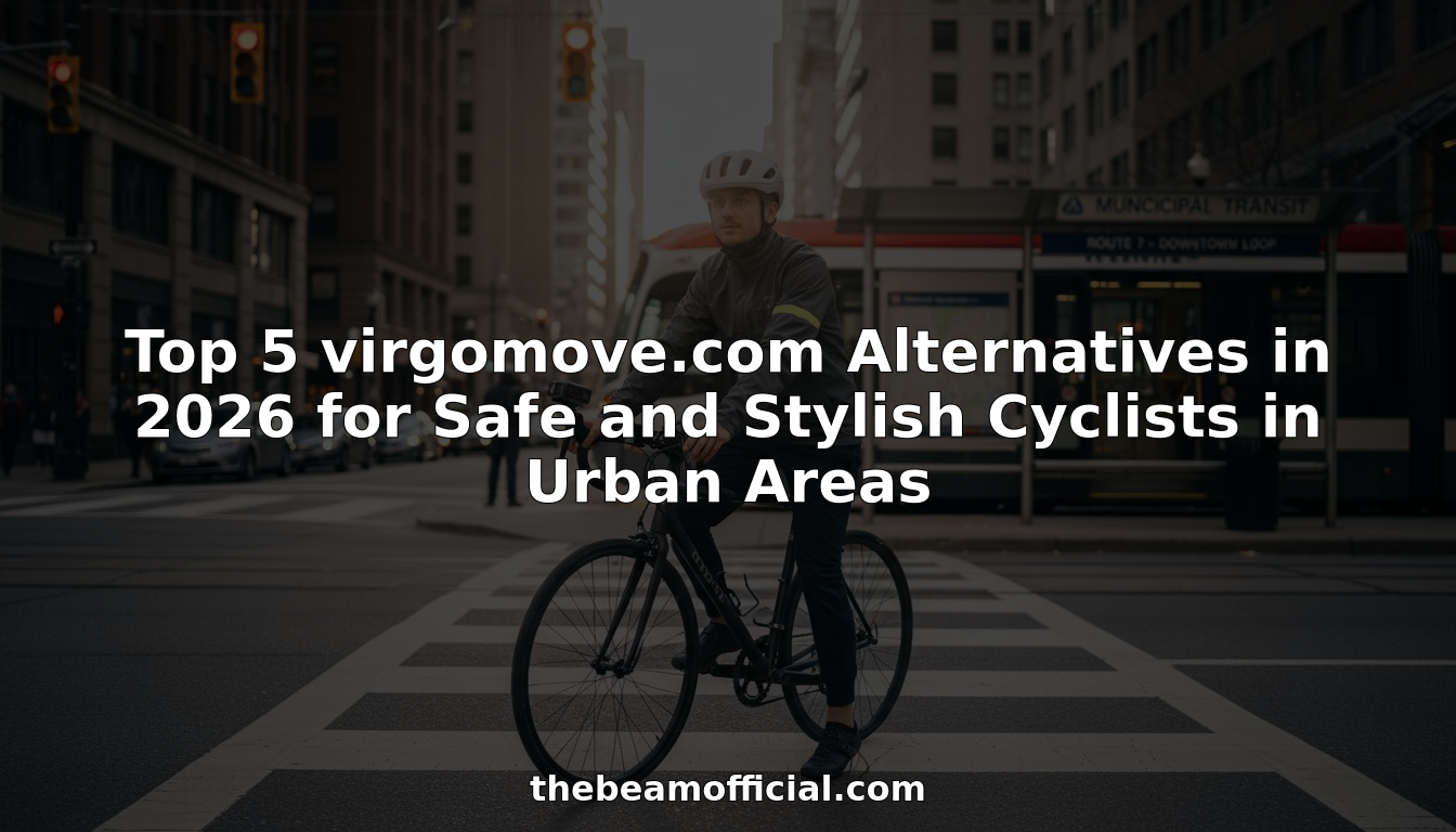 Urban cyclist with modern helmet at city street