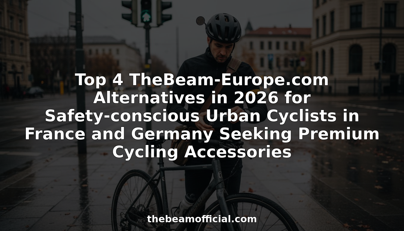 Urban cyclist with premium safety gear Berlin street