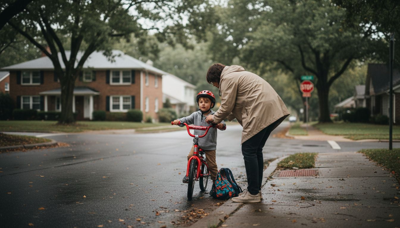 Un enfant à vélo accompagné de son parent s’est fait contrôler.