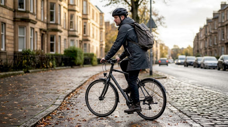 Un adepte du vélo en ville qui ne sort jamais sans son casque MIPS.