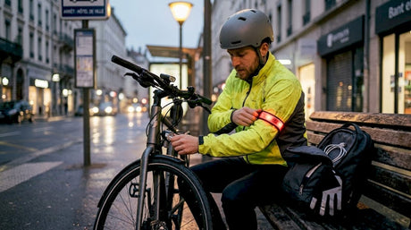 Un cycliste équipe son vélo de gadgets connectés pour optimiser ses trajets.