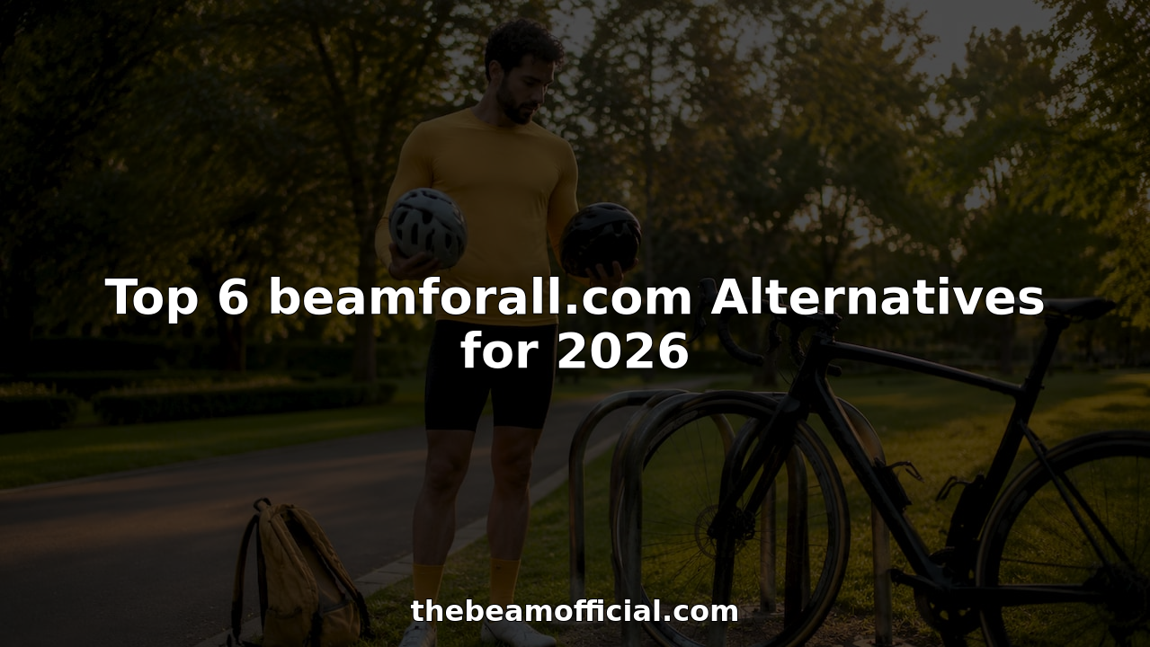 Urban cyclist comparing two bike helmets outdoors