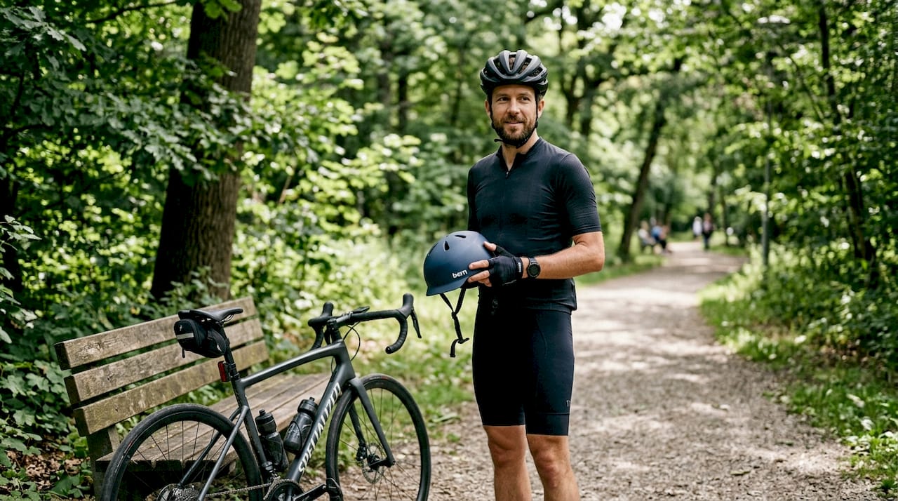 Un cycliste partage son expérience en testant et en comparant un casque de route et un casque urbain lors de ses trajets quotidiens en ville.