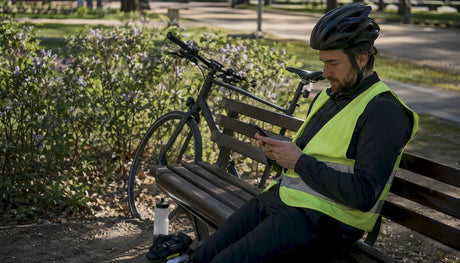 Un passionné de vélo parcourant un site spécialisé pour trouver son prochain équipement