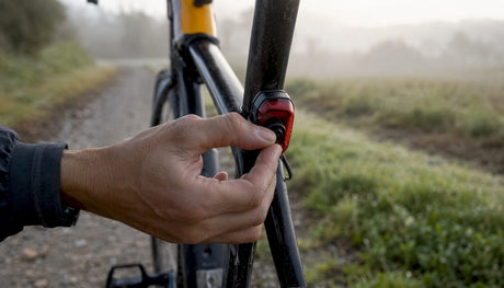 Hand changing bicycle rear light mode